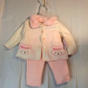 2 piece baby girl outfit in pink
